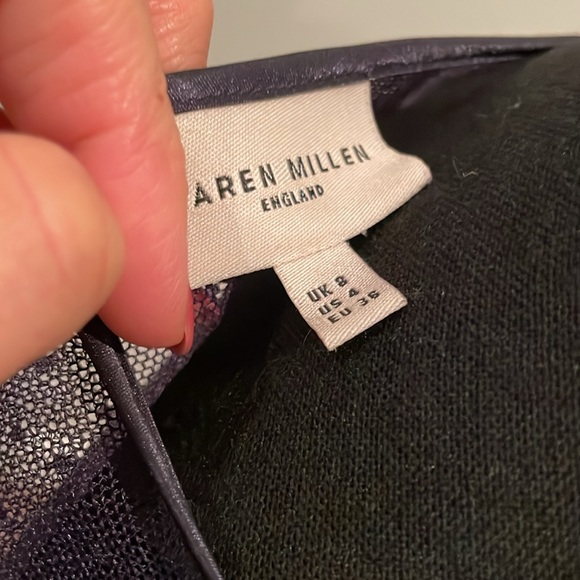 Navy Blue Silk Karen Millen Top - Picture 2 of 2